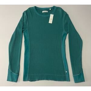 NWT Urban Outfitters Shirt Mens L Blue Waffle Adult Long Sleeve Tee Crew Neck